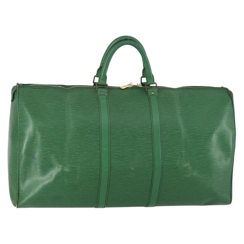 LOUIS VUITTON Epi Keepall 55 Boston Bag Green M42954 LV Auth 158013